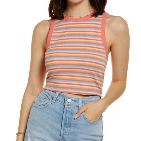 BP. Multi Stripe Ringer Tank - Picture 1 of 7